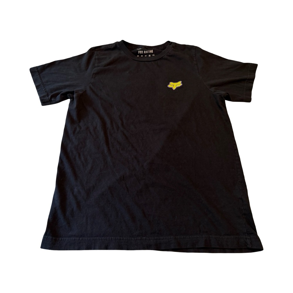 Fox Racing Youth XL Black Graphic T-Shirt Motocross Logo Short Sleeve Cotton Tee